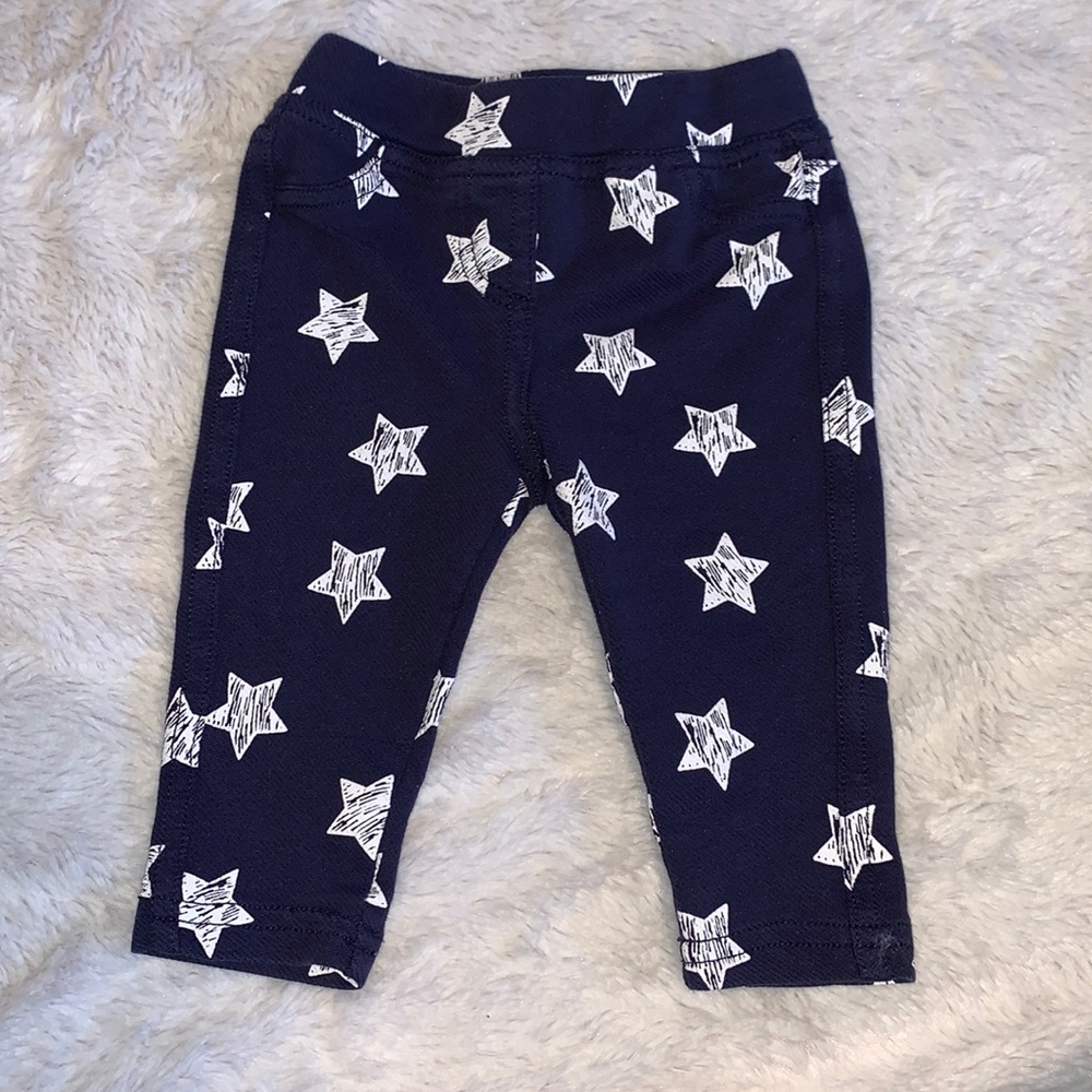 (3 for $10) George navy blue 3-6 month star pants gender neutral ⭐️